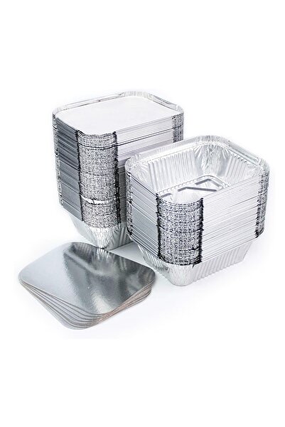 Marrkhor 150-Piece Disposable Aluminium Food Storage Containers with Lid 250ml
