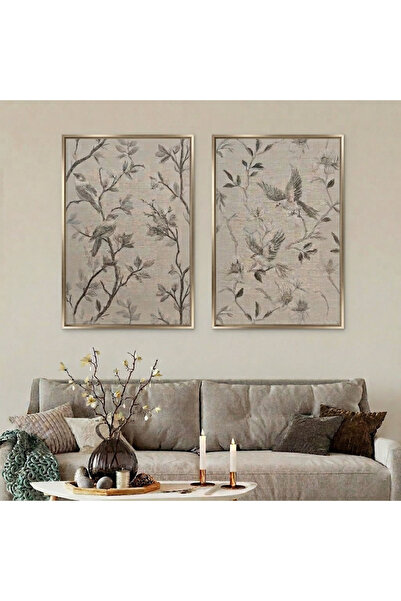 lawhat Two Artistic Panels Featuring a Classic and Elegant Design That Combin...
