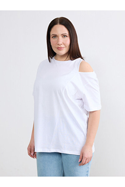 LC Waikiki Rmz Gi̇yi̇m Farkiyla Large Size Off-Shoulder Blouse