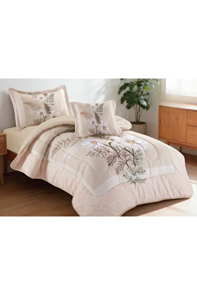 smart home Luxury 4-Piece Quilted Bedding Set 230x170cm Soft Duvet Fitted She...