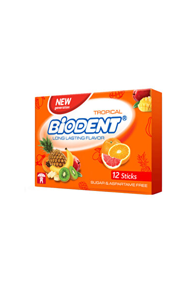 Biodent 12 sticks chewing gum tropical