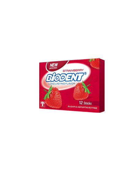 Biodent 12 sticks chewing gum strawberry