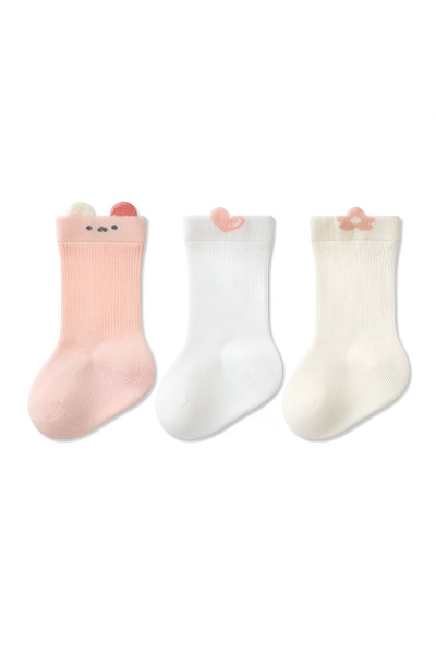Bambimici Tiny Ears Character Socks - Set of 3 - 0 Months to 5 Years