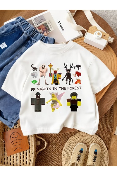 PixelWear 99 Nights in the Forest Kids Unisex Oversize T-Shirt