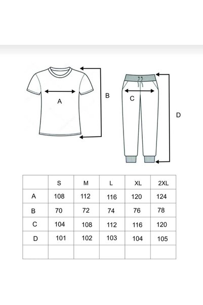 QAST GİYİM SANATI Sweatpants + T-Shirt Set Printed Oversize Black