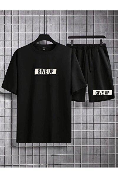 Eşofmancım Men's and Women's Summer Printed Top and Shorts Set