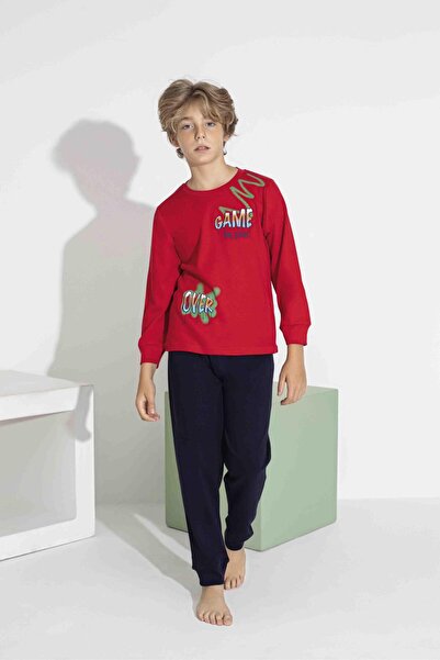 Pijamax Σετ πιτζάμες με μακριά μανίκια για αγόρια – Άνετο ύφασμα Interlock 74...