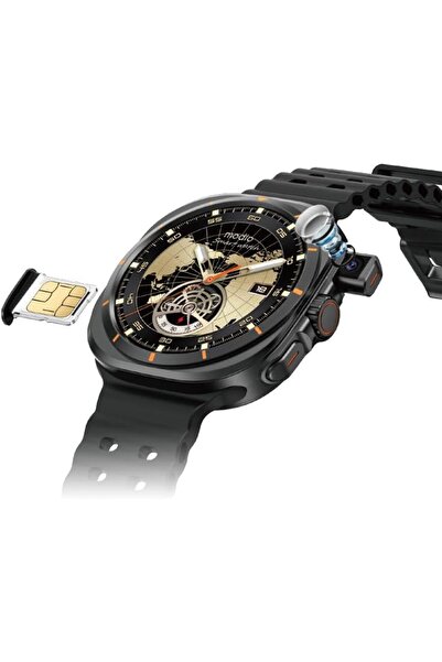 Modio SM05 Smartwatch with HD Calling, SIM Card Support, 3 Pair Straps, Charg...