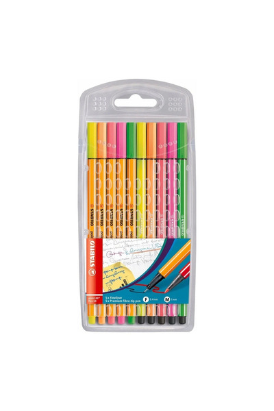Stabilo Point 88 İnce Uçlu ve Pen 68 Kalın Uçlu Keçeli Kalem Seti 5+5 Renk Neon