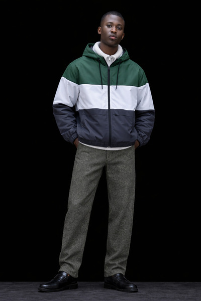 DAMGA JEANS Ανδρικό παλτό βροχής και αντιανεμικό με σχέδια, καθημερινό, πράσινο