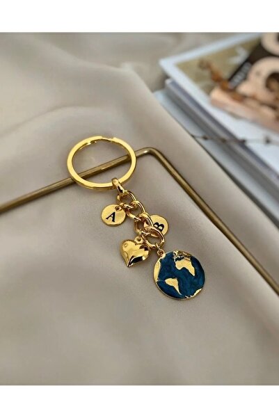 Elvia Atelier İki Harfli Dünya Anahtarlık