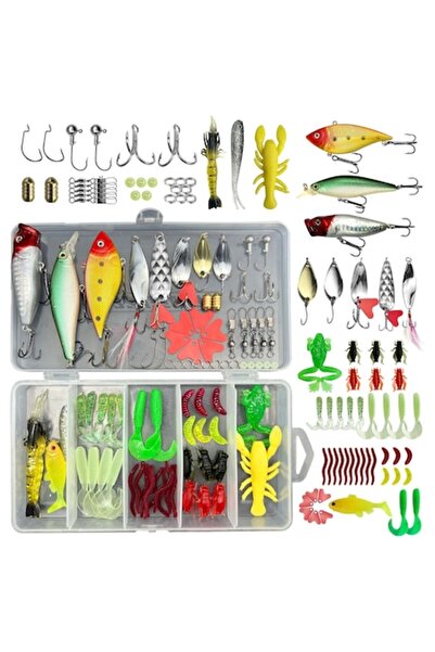 Nebloria Set 78 momeli artificiale și accesorii pentru pescuit la predatori, ...