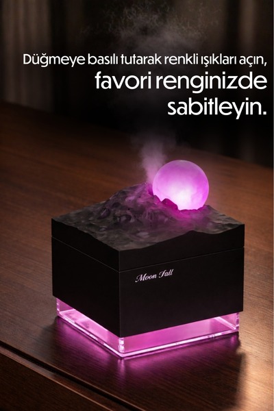 Divex Flame/Magma Effect Air Humidifier - Ultrasonic Steam Machine - Diffuser with Night Light