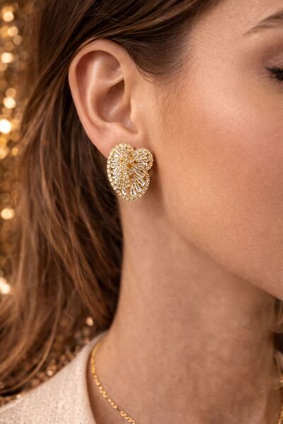 Accessories Hey Elegant Sparkle Leaf Earrings