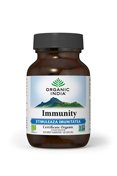 Organic India Immunity | Natural Immune Modulator, 60 Vegetable Capsules