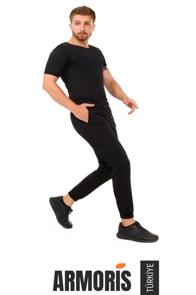 Armoris #Termal Sauna Eşofman Takım Terleme Hızlandırıcı Kısa Kol Spor Zayıfl...