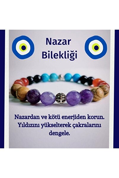 Zodyak Doğal Taş سوار العين الشريرة للجنسين من الحجر الطبيعي، الجمشت، اليشب، ...