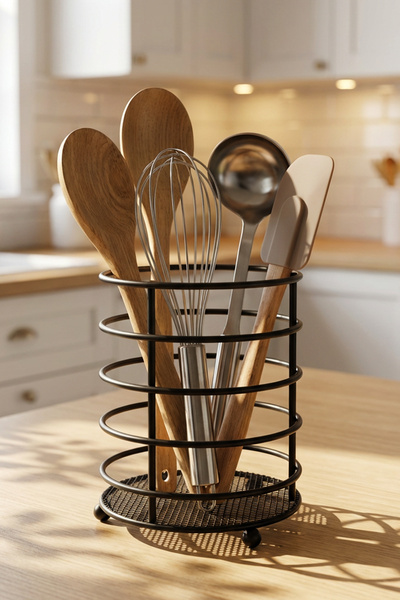 Snippy Land - Metal Countertop Spoon Holder Kitchen Organizer Countertop Orga...