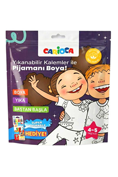 carioca Boyanabilir Pijama Yıkanabilir Kalem Hediyeli 4-5 Yaş