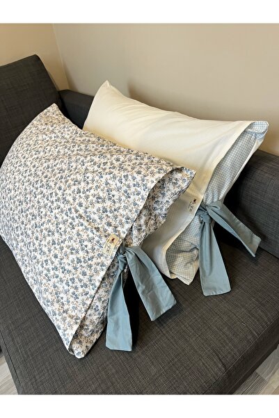 ToffyStore 2-Pack 100% Cotton Aegean Blue Design Pillowcases