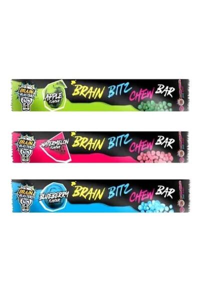 Brain Blasterz Blasterz Brain Bitz set de 3 arome: măr, pepene verde și afine...