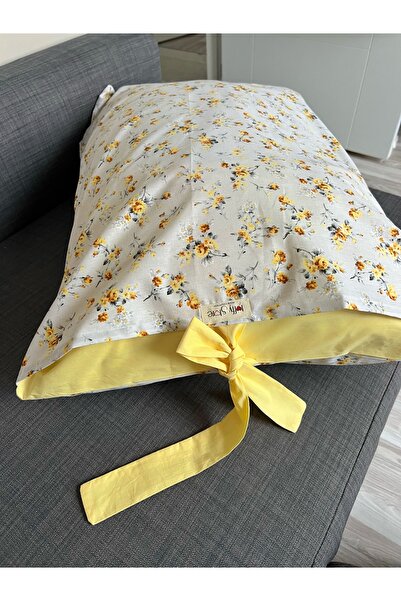 ToffyStore 100% Cotton Gray Flower Design Pillowcase (1 Piece)