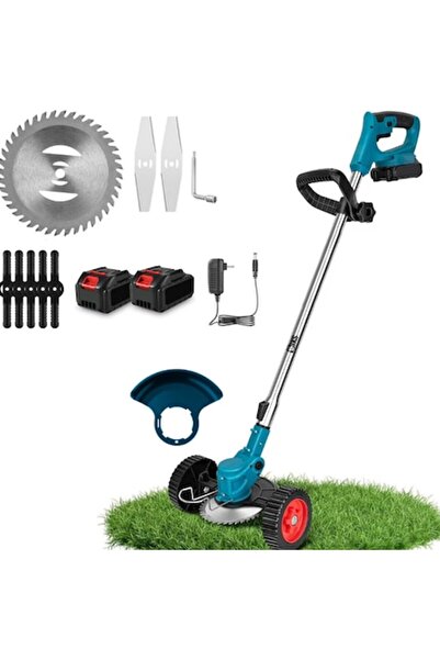 Trendily Electric Brush Cutter with Battery and Detachable Wheels