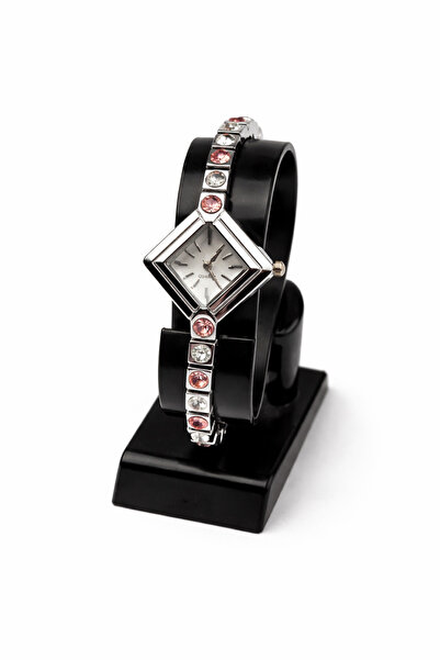 Toz Vintage Cavaro Metal Case Pink Stone Bracelet Cord Elegant Women's Vintag...