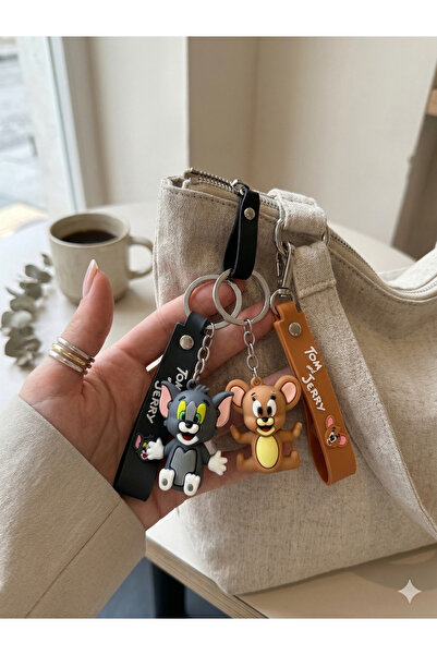 FLOCON Tom ve Jerry 3D Silikon Anahtarlık Seti – 2’li Sevgiliye & Arkadaşa He...