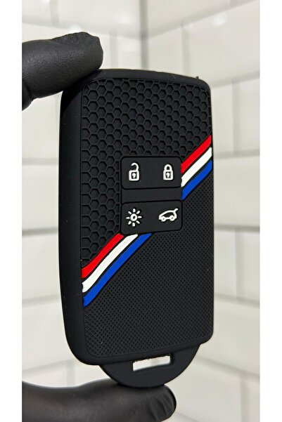 BARKAS ELEKTRONİK غطاء حماية ملون للمفاتيح من السيليكون بنمط شبكي لسيارات أست...