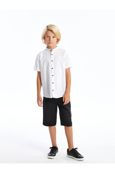 LC Waikiki Pantaloni scurți din denim negri pentru băieți LCW Kids