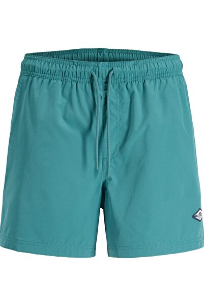 Jack & Jones JPSTMAUI Tropic Erkek Deniz Şortu Regular Fit Siyah Mayo Şort