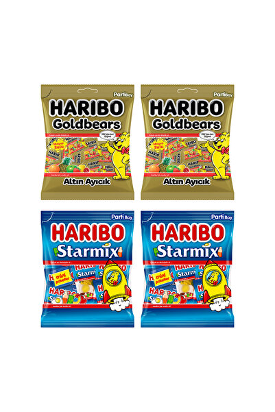 Haribo الدببة الذهبية وستارميكس 200 جرام حجم الحزمة للحفلات 4 عبوات مختلطة