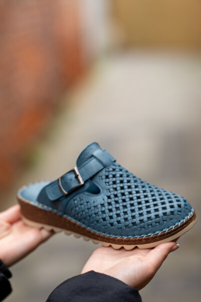 EREN SHOES BAG BRUMA Papuci Sabo pentru femei, din piele naturală, perforați ...