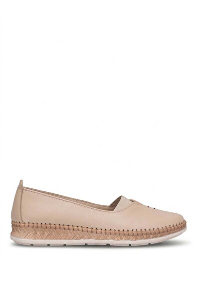 Voyager 9042 Women's Genuine Leather Casual Shoes Beige