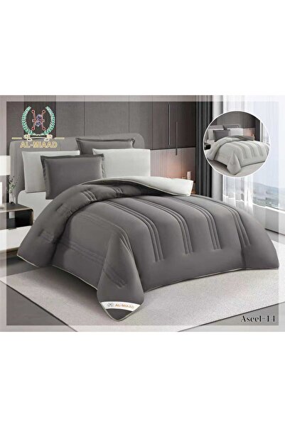 ALMIAAD Double Bed Summer Plain Quilted Bedspread 240*260-6Pieces -Summer Pla...