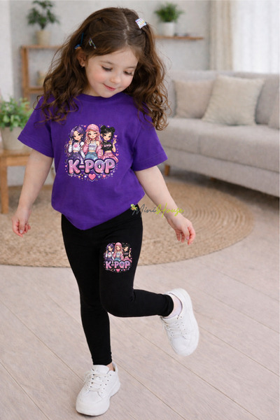 MiniHouse K-POP Girls SET SA T-SHIRTOM I PANTALONAMA SA TISKOM