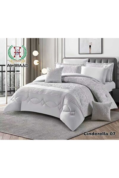 ALMIAAD Double Bedspread Royal Sennarella Soft Jacquard Decorated - 8 Piece S...