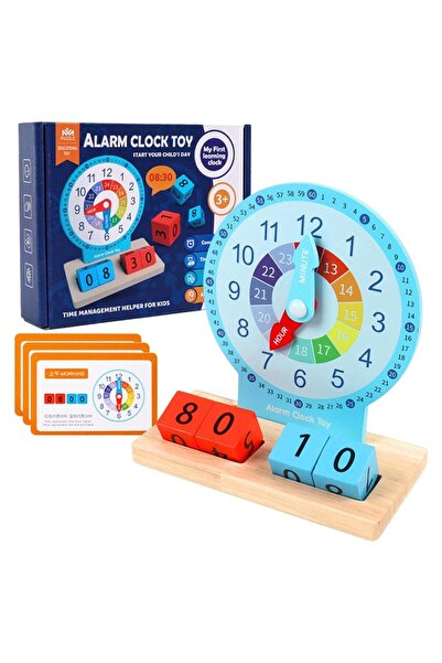 Generic Wooden Alarm Clock – Educational Toy for Kids