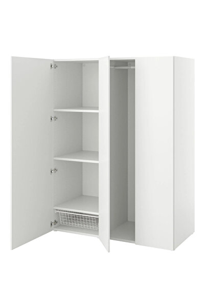 IKEA Beyaz Sağlam Kapaklı Gardırop
