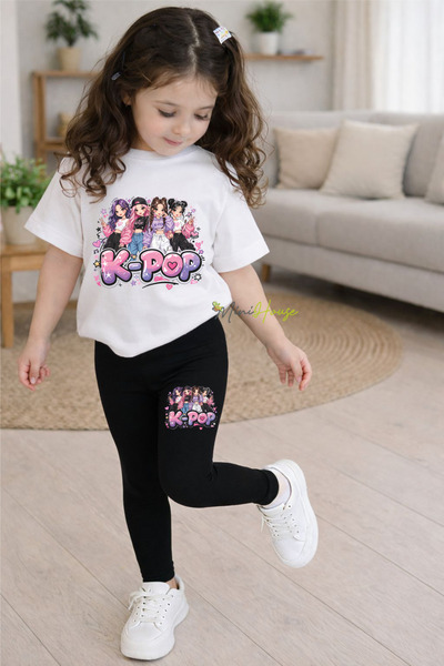 MiniHouse K-POP Girls SET SA T-SHIRTOM I PANTALONAMA SA TISKOM