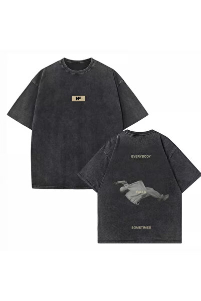 CLASSY.MODA Tricou cu aspect uzat și spălăcit - Top lejer cu design retro și ...