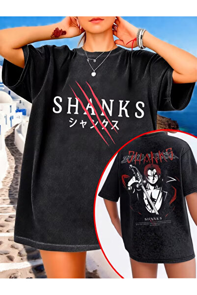 CLASSY.MODA Μπλουζάκι με εφέ καπνιστού αντικέ και πλυμένη υφή - Τζιν με ρετρό...