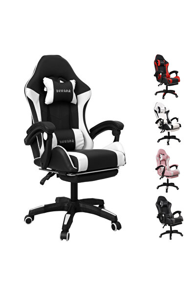 Duukoa Gaming Chair with Footrest Ergonomic Computer Chair 90°–135° Adjustmen...
