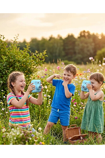 VLK HD Ekranlı Çocuk Kamera Anında Fotoğraf Baskı ve Boyama Kalemli VLK