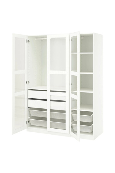 IKEA Beyaz Ferah Kapaklı Gardırop