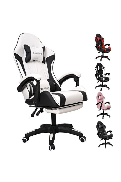 Duukoa Gaming Chair with Footrest Ergonomic Computer Chair 90°–135° Adjustmen...