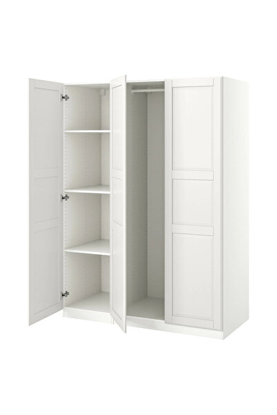 IKEA Beyaz Geniş Kapaklı Gardırop
