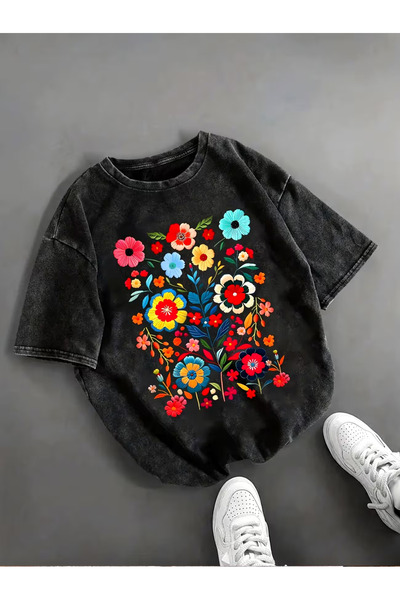 valeriae Ανοιχτό γκρι πλυμένο casual μπλουζάκι - Άνετη εφαρμογή από την Urban...