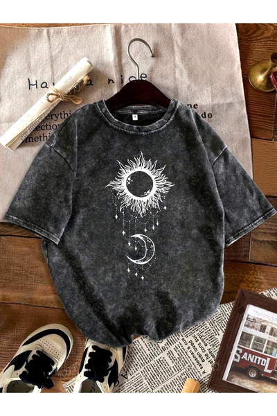 valeriae Ανοιχτό γκρι πλυμένο casual μπλουζάκι - Άνετη εφαρμογή από την Urban...